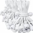 Sandows à boule blancs pour bâche, auvent et toile d'ombrage, 10 à 20 cm