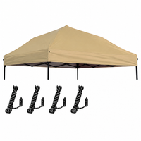 Toit de remplacement pour tonnelle pliante 3 x 3 m, Oxford imperméable, 6 coloris
