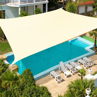 Voile d'ombrage rectangulaire et carré 185 g/m², anti-UV, avec ou sans kit de fixation