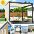 Voile d'ombrage pergola imperméable anti-UV à œillets, 4 coloris, 4 à 20 m²